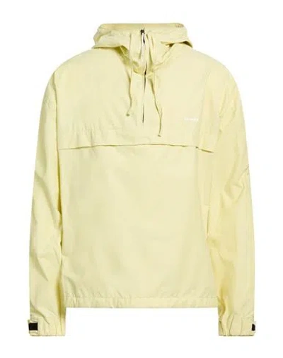 Sunnei Man Jacket Pastel Yellow Size L Cotton, Nylon In Brown