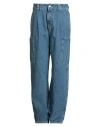 Sunnei Man Jeans Blue Size L Cotton In Blue