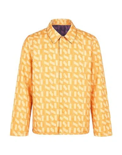 Sunnei Man Overcoat & Trench Coat Yellow Size M Polyester