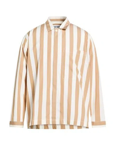 Sunnei Man Shirt Camel Size S Cotton In Beige