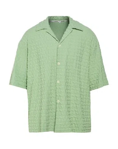 Sunnei Man Shirt Light Green Size L Polyamide, Elastane