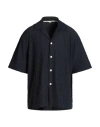 Sunnei Man Shirt Navy Size M Polyamide, Elastane In Blue