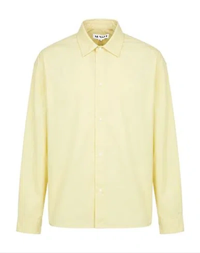 Sunnei Man Shirt Pastel Yellow Size Xl Cotton, Nylon