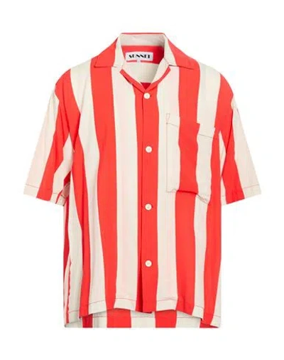 Sunnei Man Shirt Red Size M Viscose