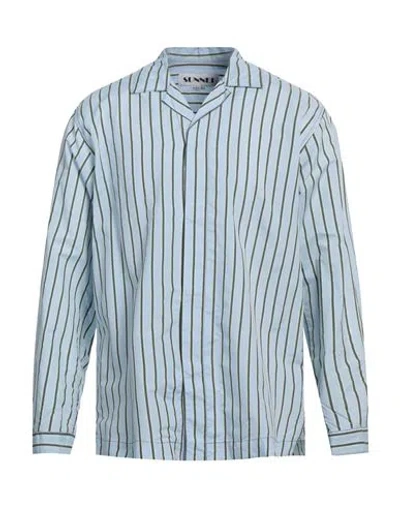Sunnei Man Shirt Sky Blue Size M Polyamide, Silk