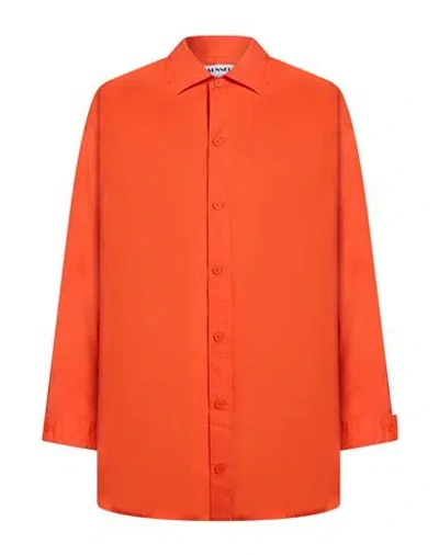 Sunnei Man Shirt Tomato Red Size Xs/s Cotton, Elastane