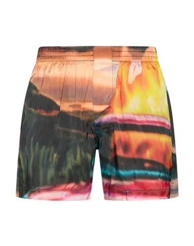 Sunnei Man Shorts & Bermuda Shorts Charcoal Size S Viscose In Multi