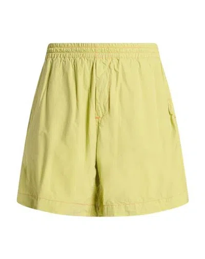 Sunnei Man Shorts & Bermuda Shorts Light Green Size S Cotton