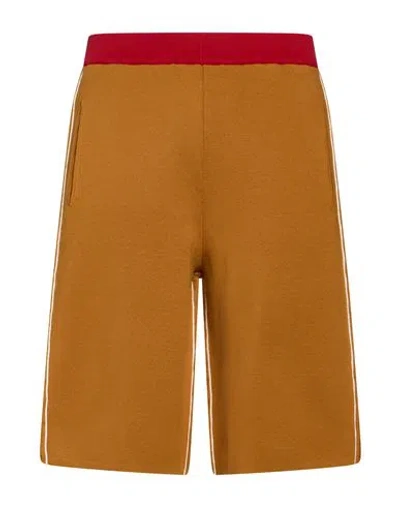 Sunnei Man Shorts & Bermuda Shorts Mustard Size M Cotton In Brown