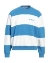 Sunnei Man Sweatshirt Azure Size S Cotton In Blue