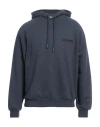 Sunnei Man Sweatshirt Navy Size L Organic Cotton In Blue