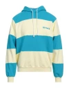 Sunnei Man Sweatshirt Turquoise Size Xxs Cotton, Elastane In Blue