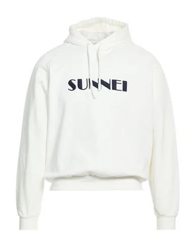Sunnei Man Sweatshirt White Size M Organic Cotton