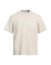 Sunnei Man T-shirt Beige Size L Cotton