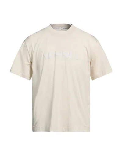 Sunnei Man T-shirt Beige Size L Cotton
