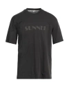 Sunnei Man T-shirt Black Size L Cotton In Black