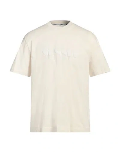 Sunnei Man T-shirt Ivory Size L Cotton