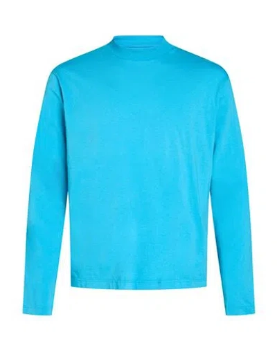 Sunnei Man T-shirt Azure Size Xs Cotton In Blue