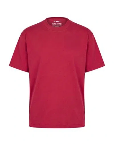 Sunnei Man T-shirt Garnet Size S Cotton In Red