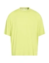 Sunnei Man T-shirt Lime Green Size L Micro Modal, Elastane In Yellow