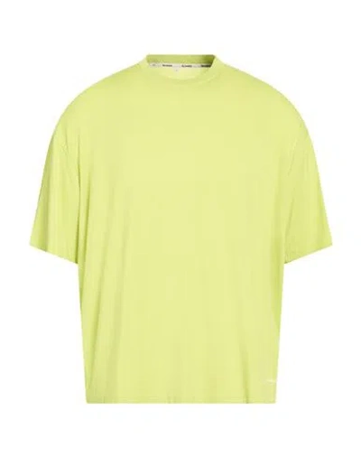 Sunnei Man T-shirt Lime Green Size L Micro Modal, Elastane In Yellow