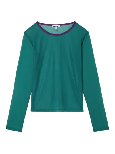 Sunnei Mesh Long-sleeve Top