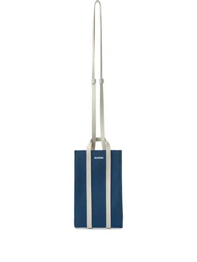 Sunnei Micro Parallelpipedo Shoulder Bag In Blue