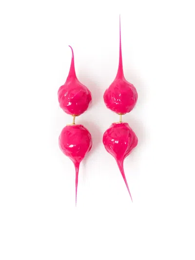 Sunnei Mini Spike Earrings In Gold