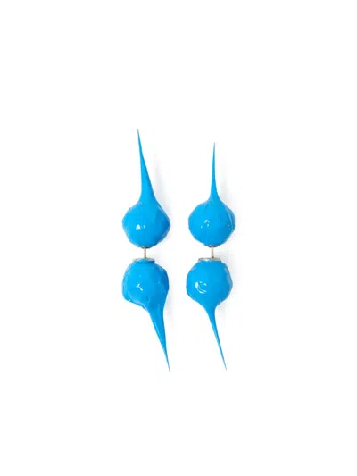 Sunnei Mini Spike Earrings In Silver