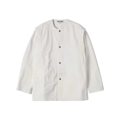 Sunnei Minimalist Cotton Jacket In White