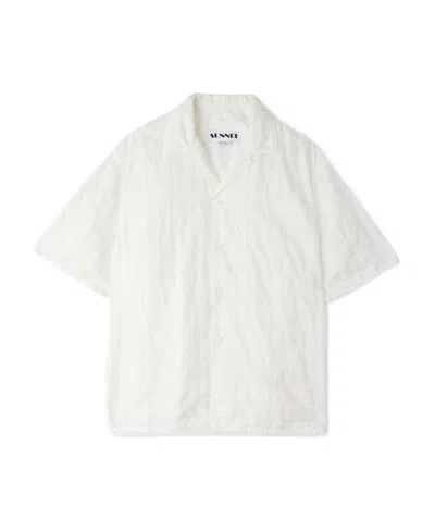 Sunnei Monogram Short-sleeve Shirt In White