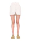 Sunnei Nylon Shorts In White