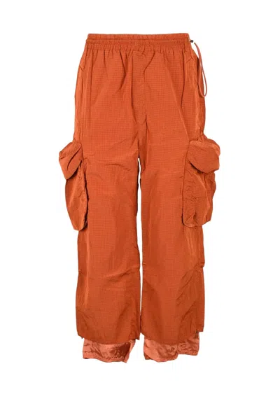 Sunnei Nylon Track Pants - Brown In Orange