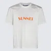 Sunnei Logo Embroidered Crewneck T-shirt In Weiss