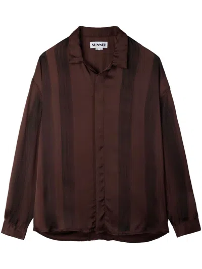 Sunnei Over Shirt In Brown