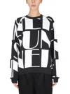 Sunnei Logo-print Long-sleeve Sweatshirt In Black