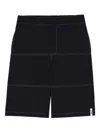 Sunnei Panelled Hook-and-loop Shorts In Black