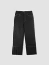 Sunnei Straight-leg Trousers In Black,black Stripes