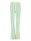 Sunnei Stripe Checked Slim-fit Trousers In Multicolor