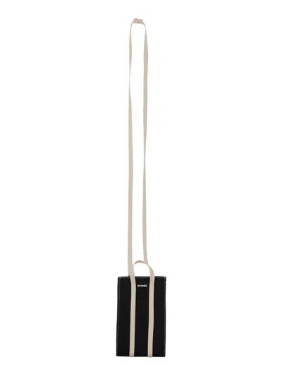Sunnei Parallelepiped Cell Phone Holder Unisex In Black