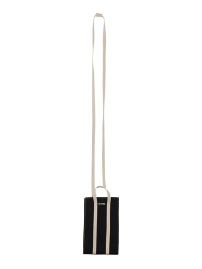 Sunnei Parallelepiped Cell Phone Holder Unisex In Black