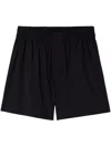 Sunnei Pleat-detail Track Shorts In Schwarz