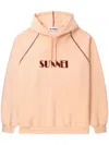 Sunnei Printed Hoodie In Rosa