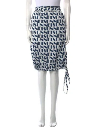 Pre-owned Sunnei Printed Knee-length Skirt W/ Tags In Gray