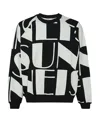 Sunnei Printed Round-neck Sweater In Black