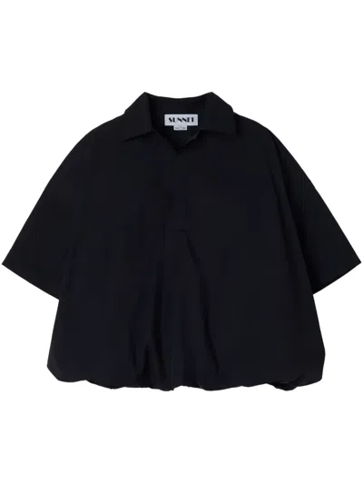 Sunnei Puffy Polo Shirt In Blue