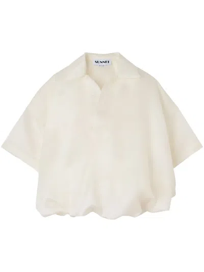 Sunnei Puffy Polo Shirt In White