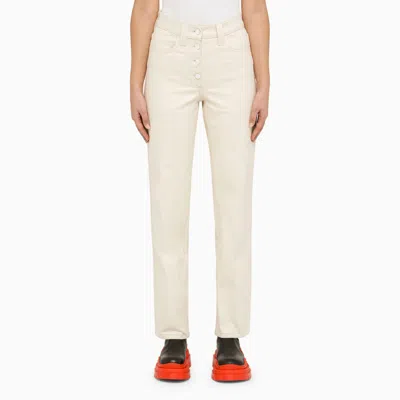 Sunnei Regular Cream Jeans In Neutrals