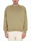 Sunnei Relaxed Fit Long-sleeve Sweatshirt With Raised Logo In Green