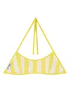 Sunnei Reversible Bikini Top In Yellow